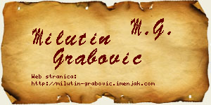 Milutin Grabović vizit kartica